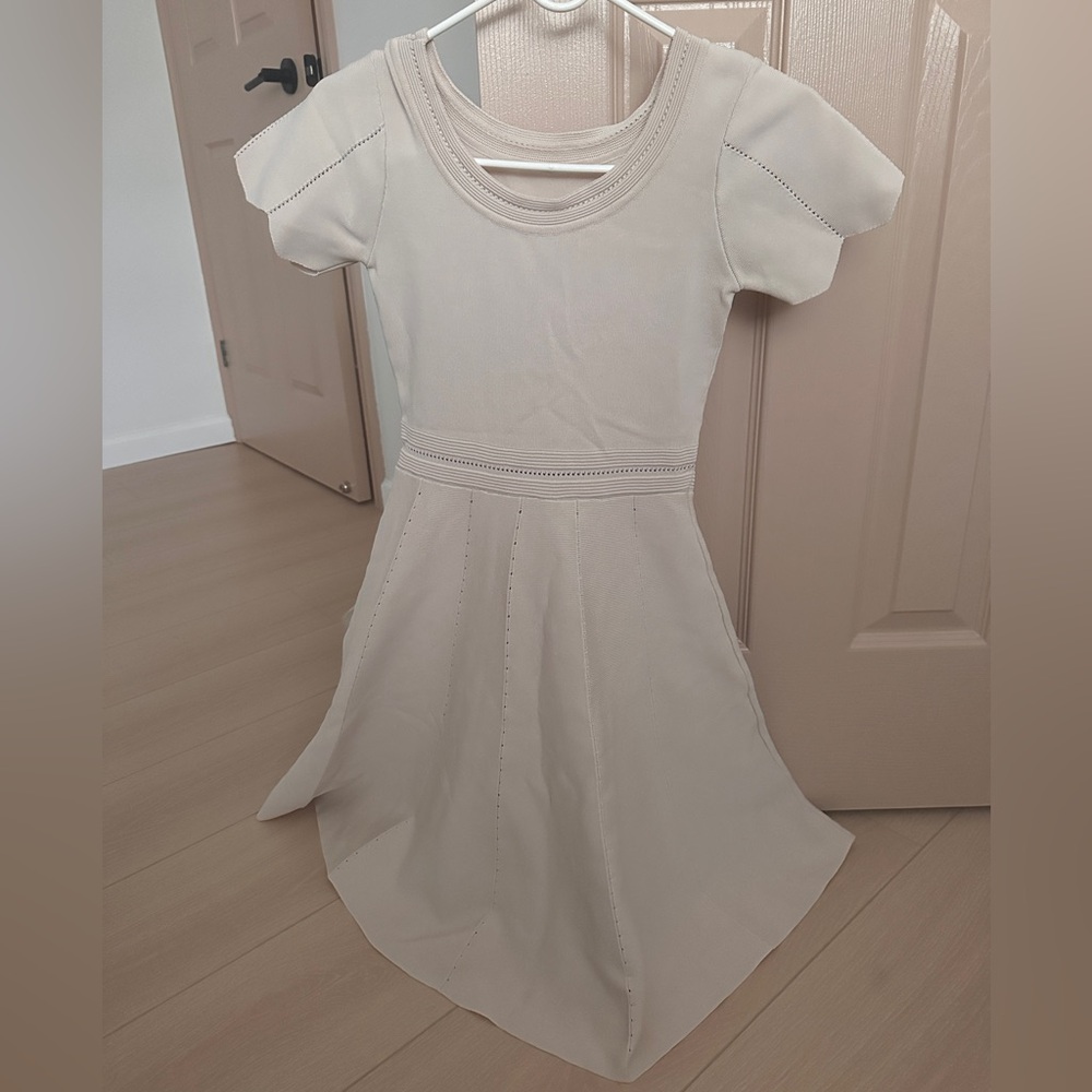 Sandro-inspired dress Elegant Cream Dress